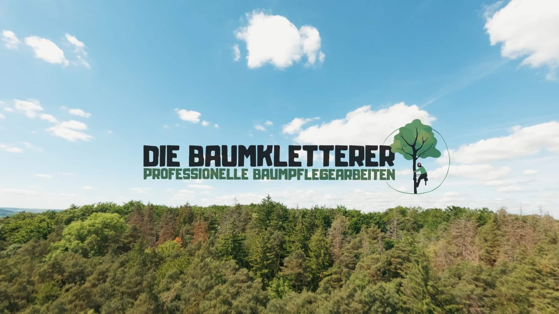 drohnenaufnahme-waldlandschaft firmenlogo-animation titelgrafik-intro imagefilm-baumpflege naturdienstleister-b2b luftbild-aufmacher